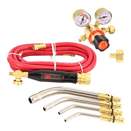 Arc Union Air Acetylene Torch Kit Fuel Gas kit industry standard tips one year warranty