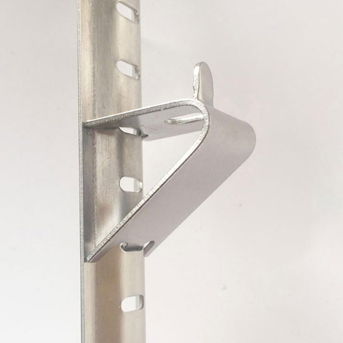KeuLen Clips for Estante de refrigerador en Forma Z Acero Inoxidable, Soportes for congelador for estanterías Metal y Madera, Uso doméstico Cocina, 25 uds