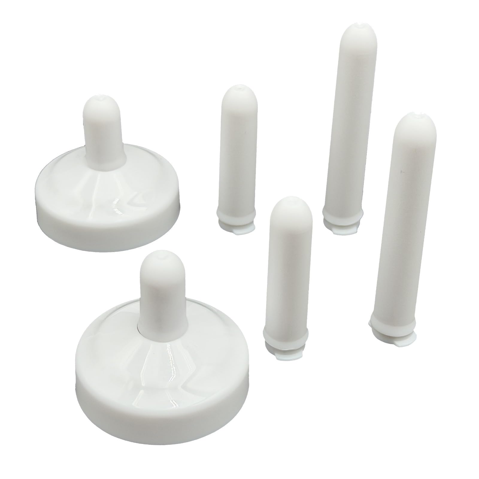 TidyCap Toilet Bolt Covers, Screw-On Replacement Caps for 1/4" Closet Bolts, Universal Fit for Short, Medium &amp; Tall Fasteners up to 2.5", Decorative Never-Loose Bathroom