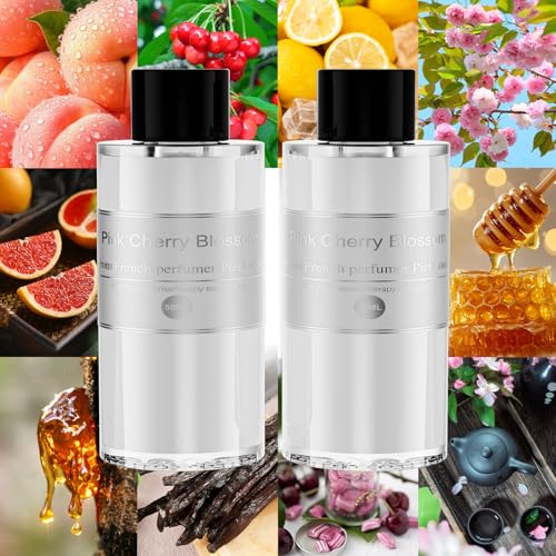 Image of Amor Lyris 2 Packs Essential Oil Refill for Smart Car Air Freshener, 3.5OZ Car Diffuser Refill, Aromatherapy Perfume Refill (4-8 Months Use), Natural Plant Extracts, Pink Cherry Blossom
