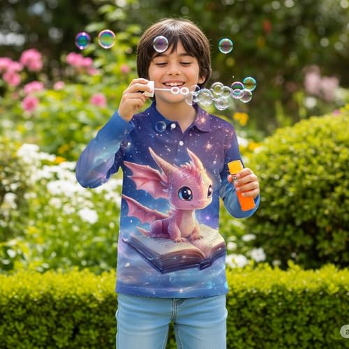 HUIACONG Kids Golf Shirts Boys Girls Long Sleeve Under Shirts for Children Sweatshirts4