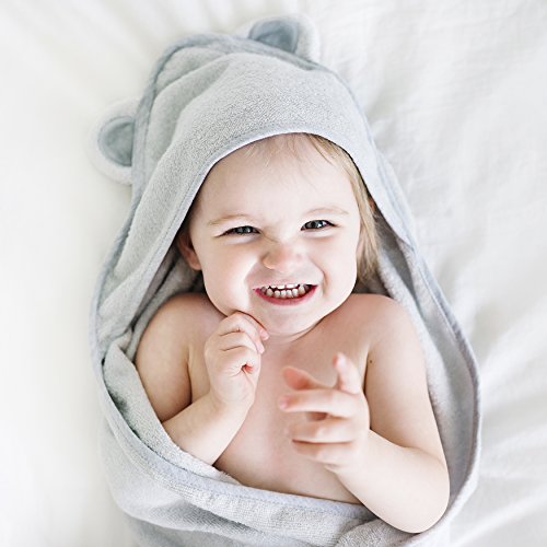 Natemia Bamboo Hooded Baby Bath Towel - Highly Absorbent, Soft Baby Towels For Newborns, Infants And Toddlers - Made In Turkey #TOP3