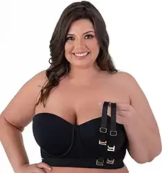 Sutiã Tomara Que Caia Plus Size Ultra Reforçado Vislumbre 1046 (50, Preto)