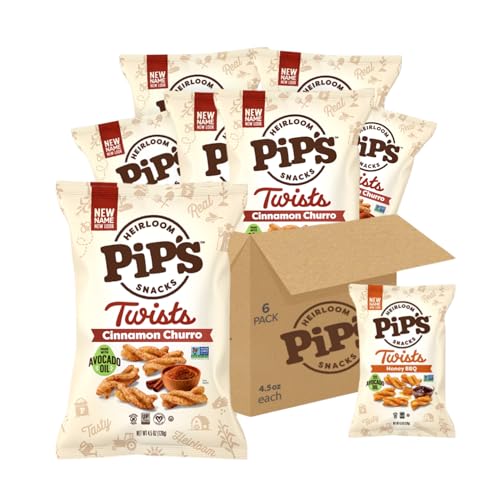 Pip’s Heirloom Cinnamon Churro Twists – 4.5 oz Bags (6