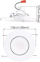Vista 7 de TORCHSTAR Iluminación empotrable LED CRI90+ regulable 5CCT de 6 pulgadas, luces direccionales giratorias regulables, Downlight de techo ajustable