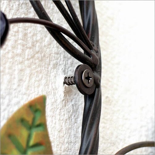 陶器の壁飾り 壁飾り アイアン 陶器 壁掛け インテリア雑貨 花 ウォールデコ