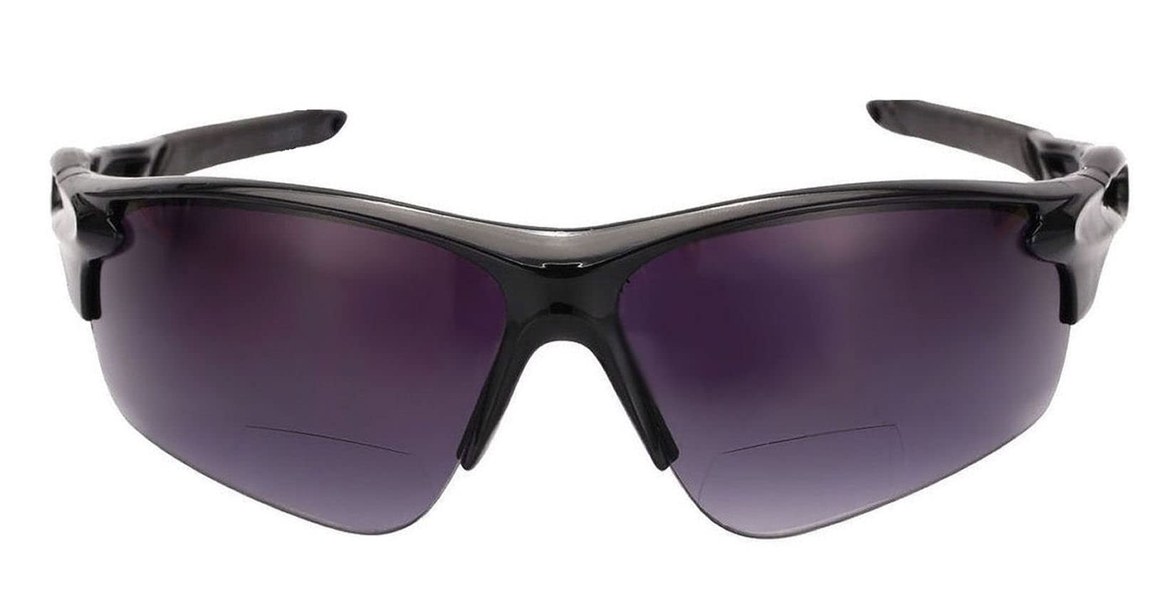 Mass Vision Allstars 3 Paar bifokale Sport-Sonnenbrillen für Damen und Herren, schwarz / schwarz, M