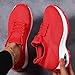 KVOTUU Comfort Wear Orthowear Shoes for Women Men Chunky Platform Orthopedic Wedge Walking Shoes Lightweight Tennis Mesh Breathable Gym Work Fashion Sneakers Red