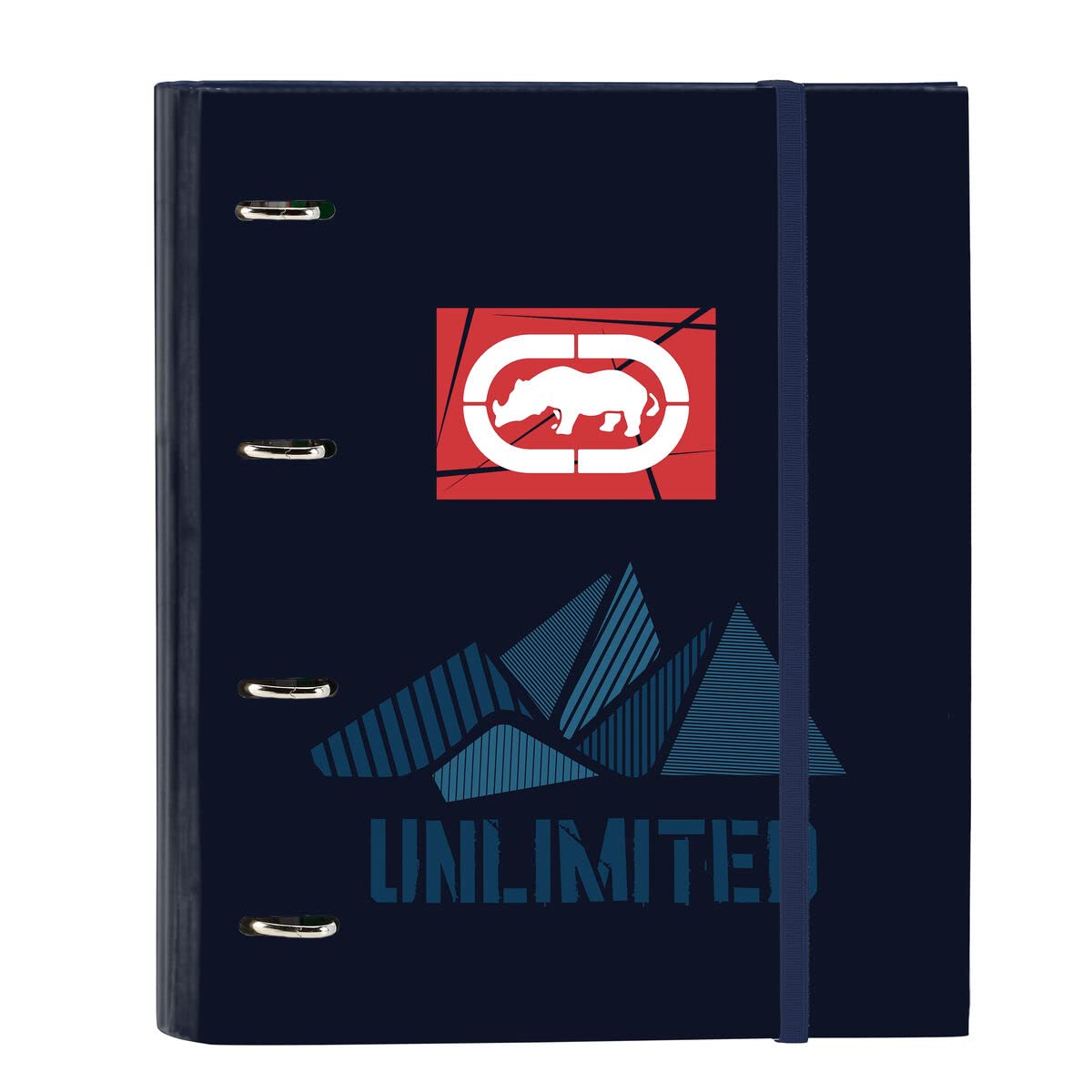 ECKO UNLTD. Classeur 4 anneaux 35 cm A4 100 feuilles bleu marine