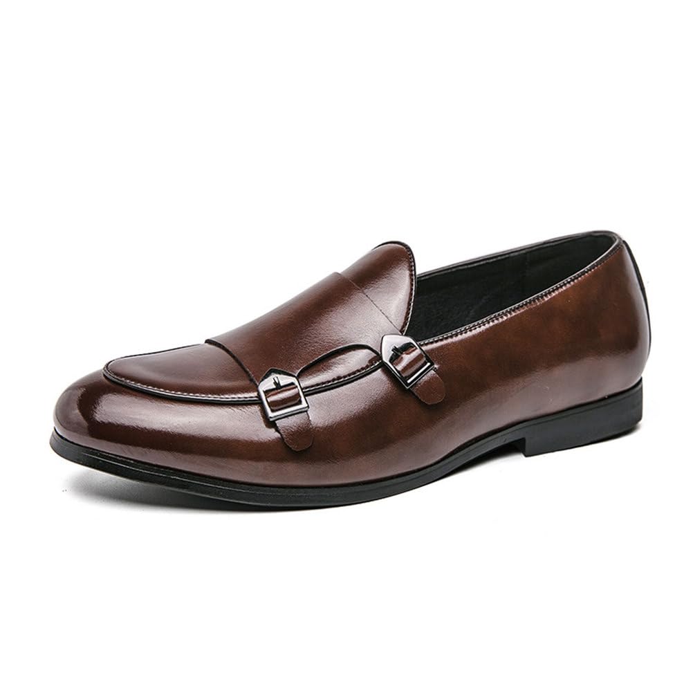 Mocasines con Hebilla para Hombre, Formales De Negocios Loafers Informales Cómodos Vestir Zapatos