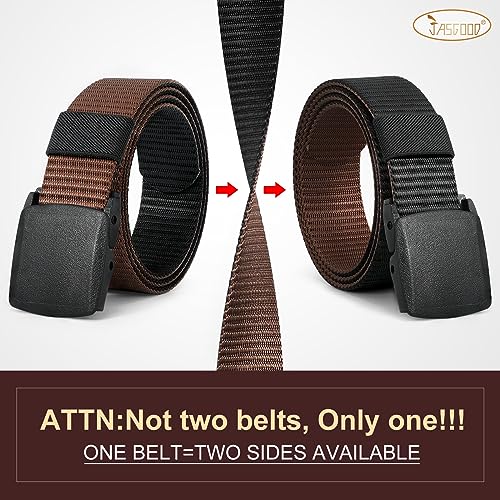 JASGOOD Nylon Canvas Breathable Military Tactical Reversible Web Nylon Belt for Men - Thumbnail 6