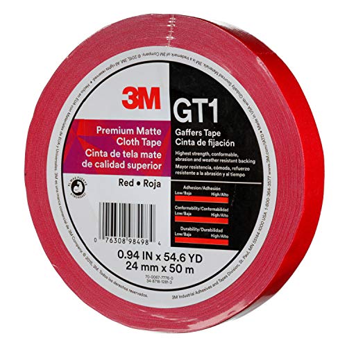 Image of 3M 98498 Tape GT1 24 mmx50 M 11 mil, Red