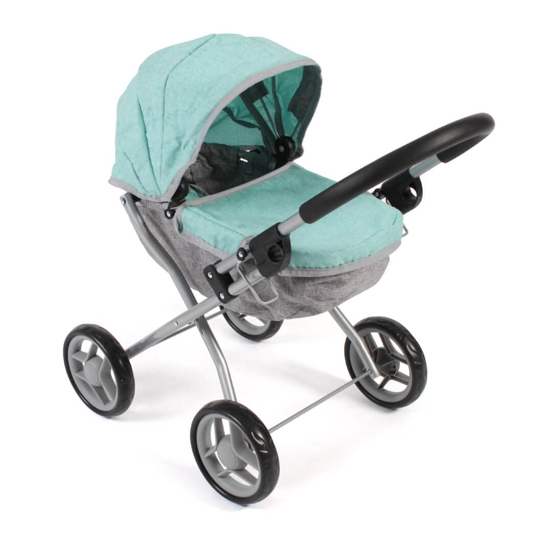 Lilli Doll's Pram, Small Doll's Pram for the Youngest Doll Mum, Melange Mint