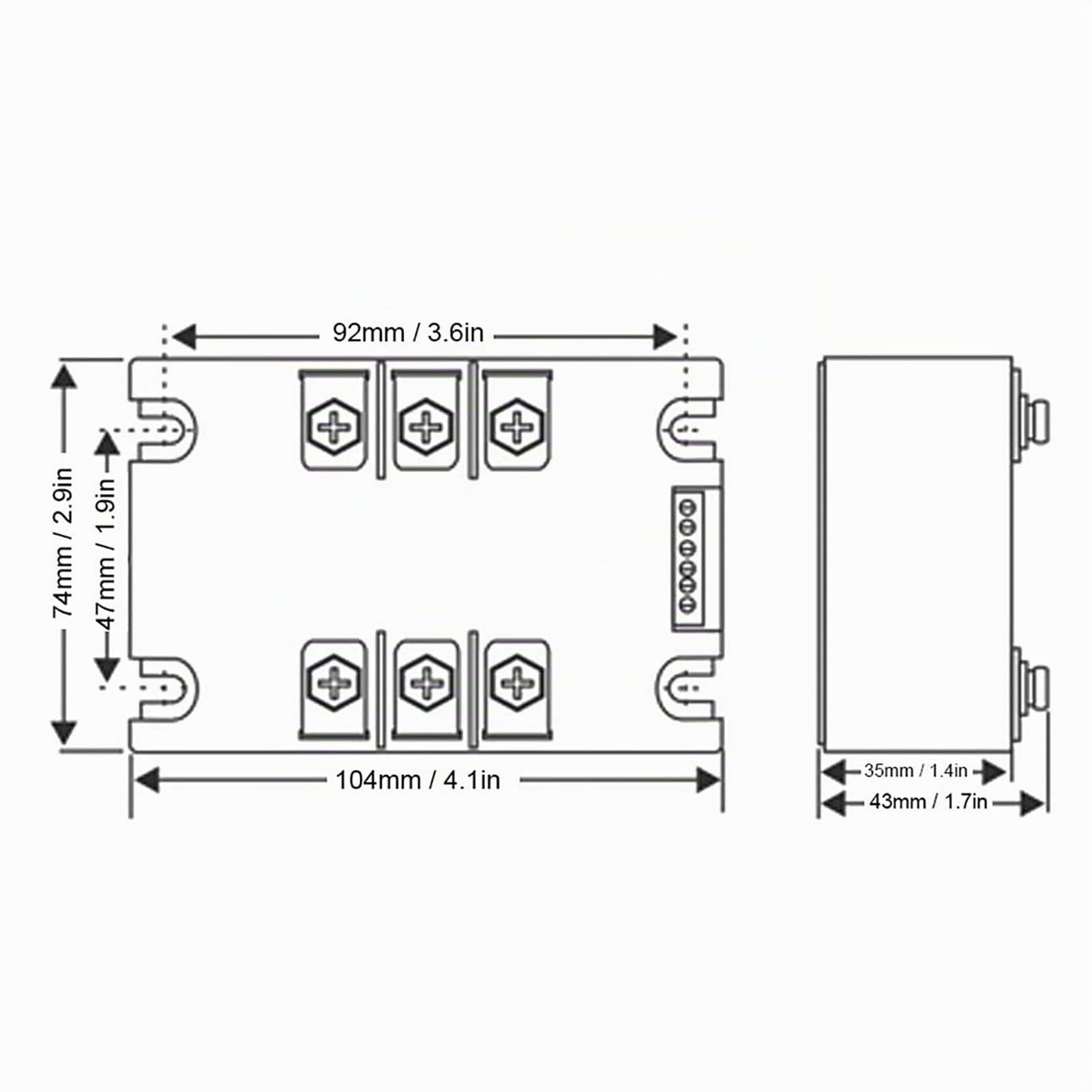 SSR 40WA R1 Scheda di avviamento motore 1, 5 kW con motore di controllo della commutazione inferiore in alluminio Modulo di controllo soft start per motore monofase(Module)