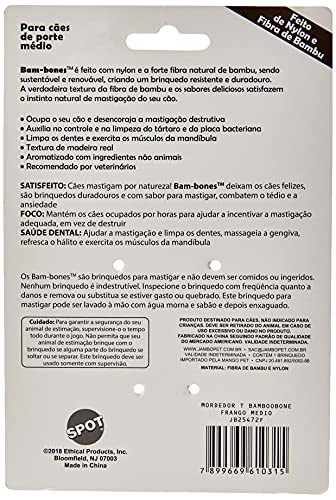 JAMBO PET | Osso Mordedor Para Cachorro | Bamboobone T | Fortalece Dentes E Musculatura Bucal | Resi