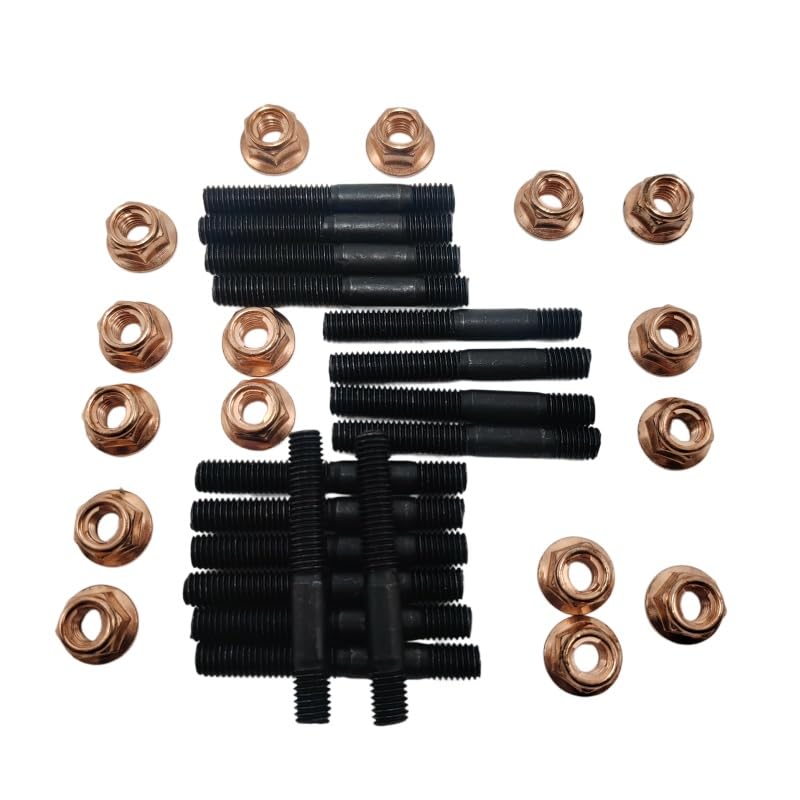 2PCS 8 Kits A1201420072 Exhaust Manifold Hex Nuts, M8 x 1.25 Self-Locking Flange Nut Replacement Kit Compatible with Volkswagen, Audi, BMW Cars & Trucks