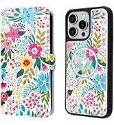 BayPastel X Wallet Case for iPhone 15 Pro Max Compatible with Magsafe Card Holder Wireless Chargi...