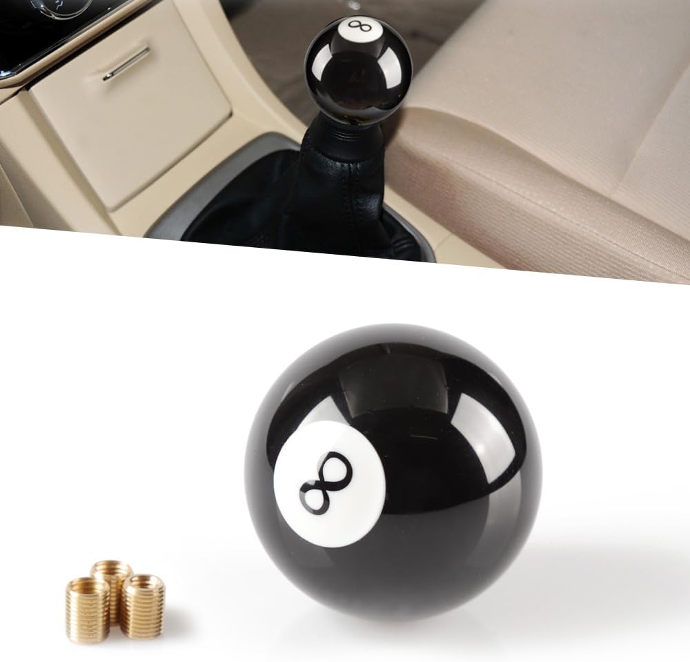 cerfioo 1 PC Car Gear Shift Head, No. 8 Billiard Ball