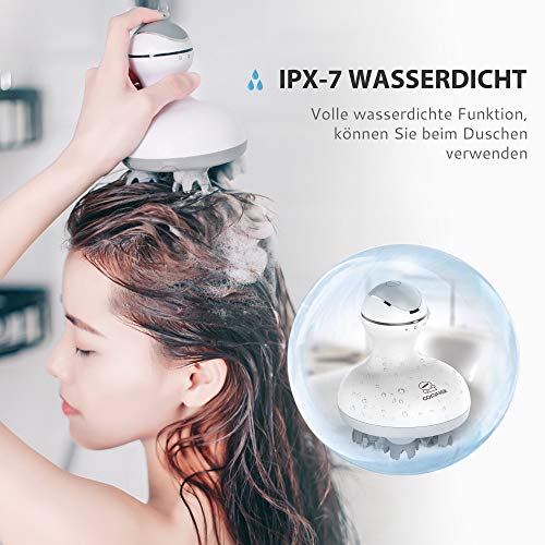 Comfier Elektrisches Kopfhaut-Massagegerät, portables Kopfmassagegeräte wasserdicht, kabellos und wiederaufladbar… - Image 4