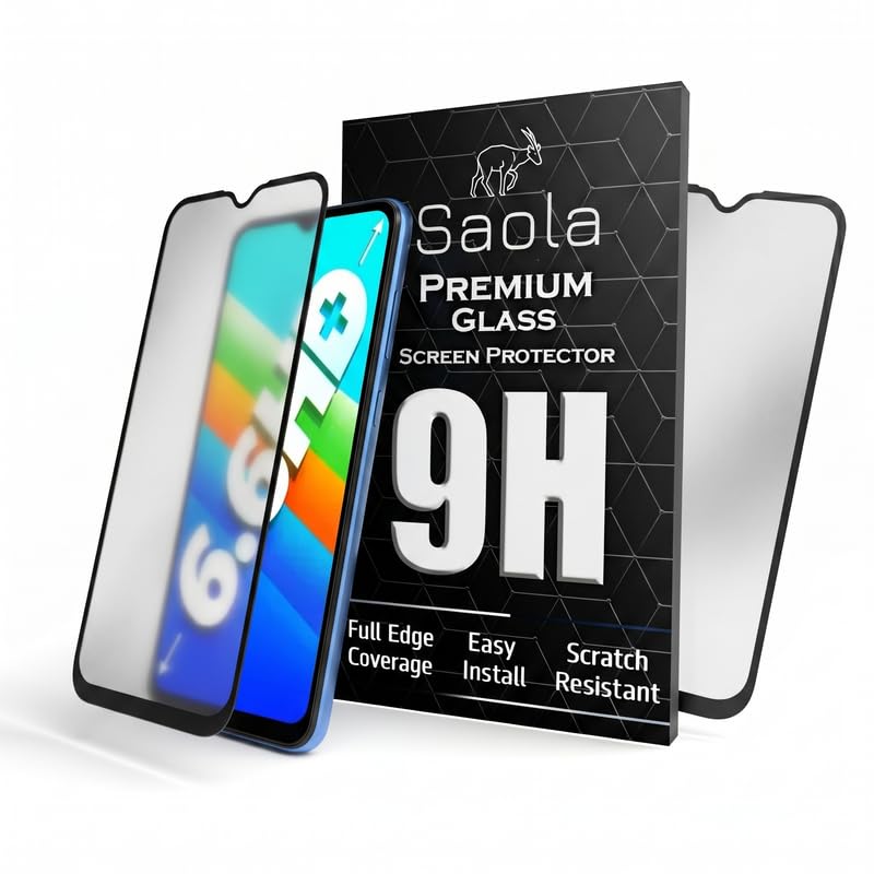 Image of Saola Anti-Glare Matte Screen Protector for Infinix 6 HD | Smooth Touch Finish, 9H Strength Glass, Full Coverage, Bubble-Free Installation Kit | Quick & Easy Application | Pack of 1