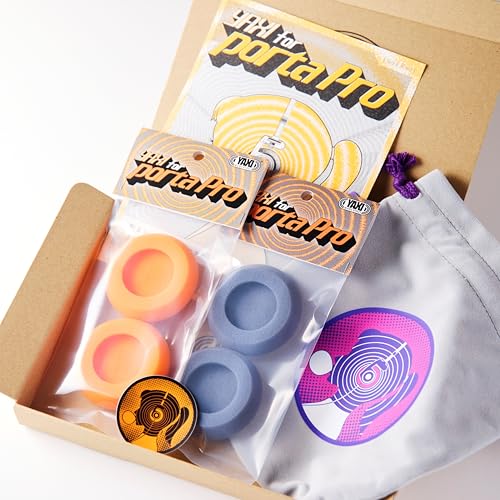 YAXI EARPADS for Koss PORTAPRO 2Pairs+Pouch ((Grey+Orange)+Pouch)