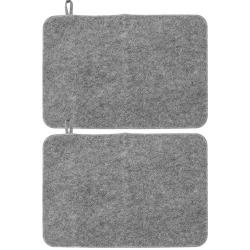 Jualyue 2Pcs Sauna Accessories, Felt Sauna Mat Portable Cushion with Hanging Loop Heat Insulation and Water Absorbent Mat for Bath House Shower Room