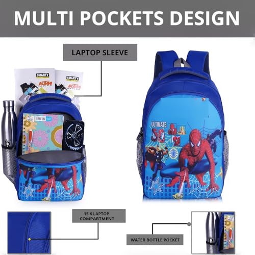 Image of GOOD STAR Polyester kids Primary School Backpack, 30 Litres, Cartoon Print, for Nursery to 5th Standard Boys and Girls Tuition Lightweight cartoon Bag