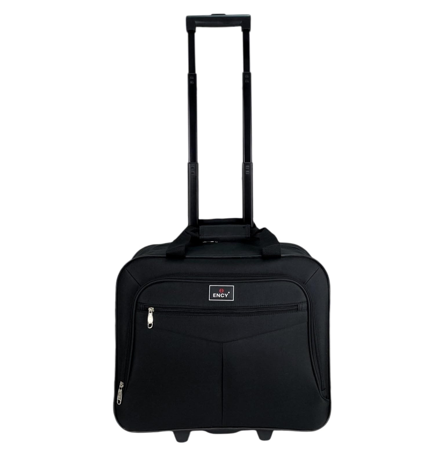 COSHANO Maletin Maleta Trolley Equipaje de Mano con 4 Compartimiento, Comercial, piloto, Medico, Cabina (Negro)