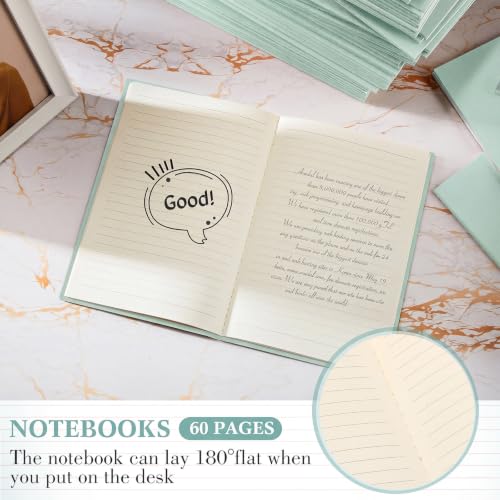 Image of 100 Pcs A5 Journals Notebooks Bulk,Sage Green,Lined | Kraft Softcover Small Notebooks 5.5 Inch x 8.3 Inch Notepads with 60 Page 30 Sheet for Writing Sketch Travel Office Supplies