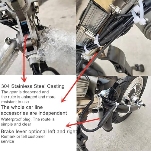 Kit de conversión de silla de ruedas eléctrica con motor de 500 W, absorción de golpes, batería de 48 V, rango de 65 km para una mayor movilidad