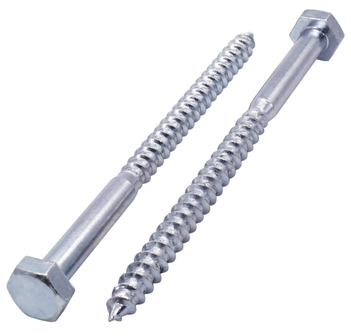 SKIR'CO (4 szt.) DIN 571 śruby z łbem sześciokątnym ze stali ocynkowanej M10 x 140 mm, śruby śrubowe, śruba sześciokątna, śruby opóźniające