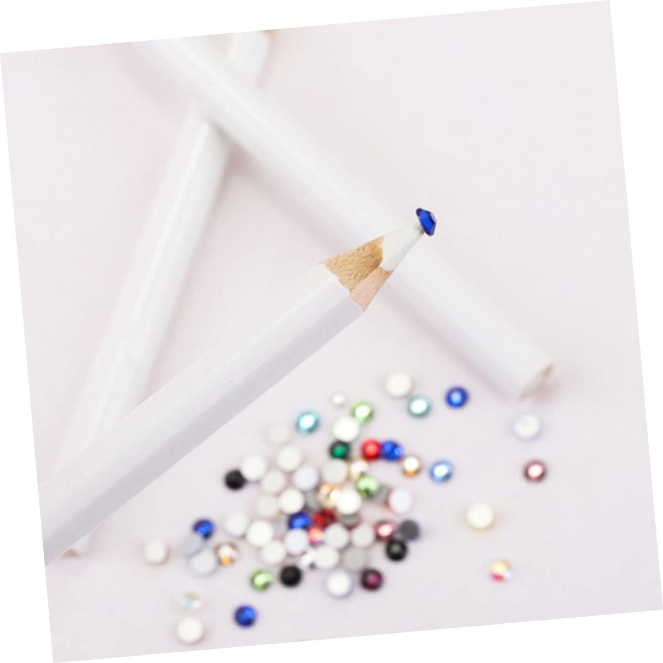FOMIYES 24pcs Nail Art Rhinestone Picker Pens Dotting Tools for Nail Design Safe Easy to Use Ergonomic Pen for Home Salon