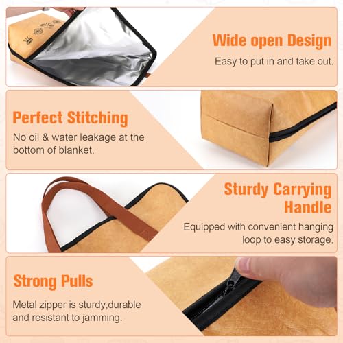 Image of BBQ Blanket for Resting Meat - 5-Layer Insulated Brisket Blanket & Meat Resting Bag, Keeps Brisket, Turkey, Pork Shoulder & Ribs Juicy, Smoker Grill Accessories & BBQ Gifts for Men, Dads -- Brown
