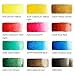 ARTEZA Watercolor Paint, Set of 12 Assorted Vibrant Colors in Half Pans, Tin Box with Water Brush Pen for Artists, and Beginners