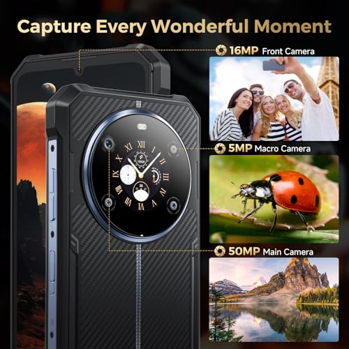 Image of F0SSiBOT F109S Unlocked Rugged Phone, 10600mAh Battery 24GB RAM 256GB ROM (2TB Exp.), 6.74 inch FHD+ & 1.32 inch Dual Screen Android 15 Smartphone, 50MP AI Camera, IP68 Military Cell Phone-T-Mobile
