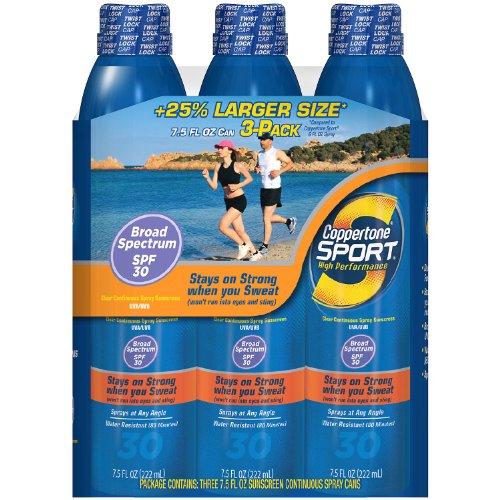 Coppertone Sport High Performance Continuous Spray, 3 Pack