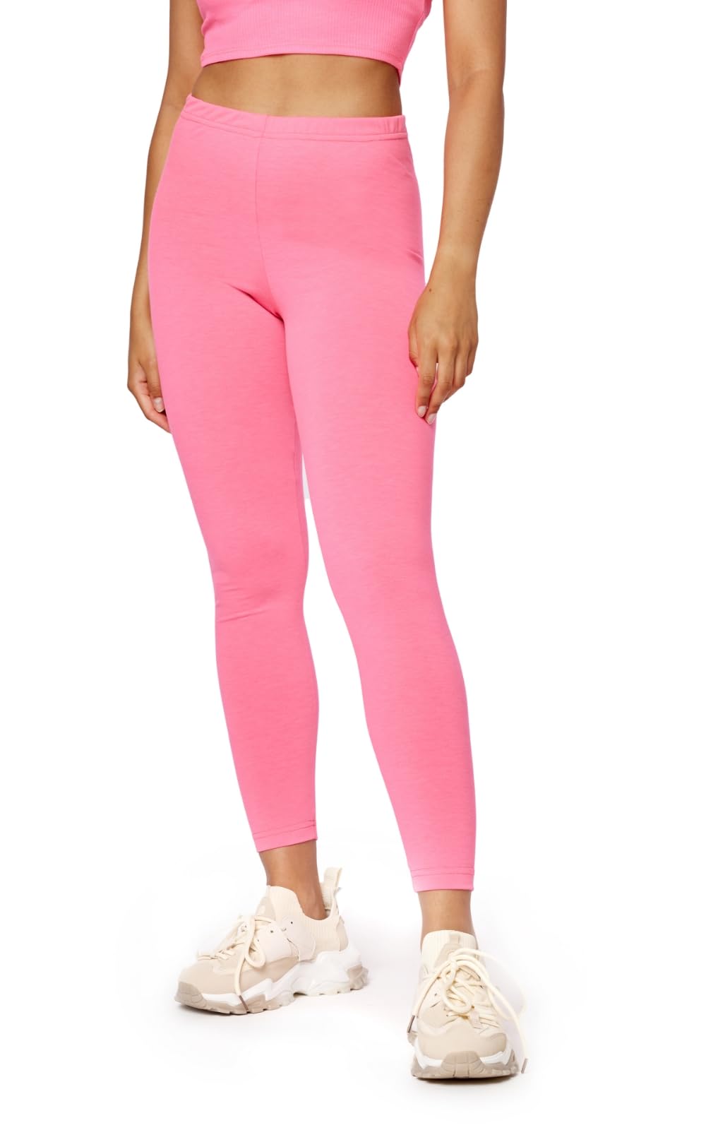 Bellivalini Damen Lange Leggings Neon 80er Jahre für Sport Party Gym BLV50-293