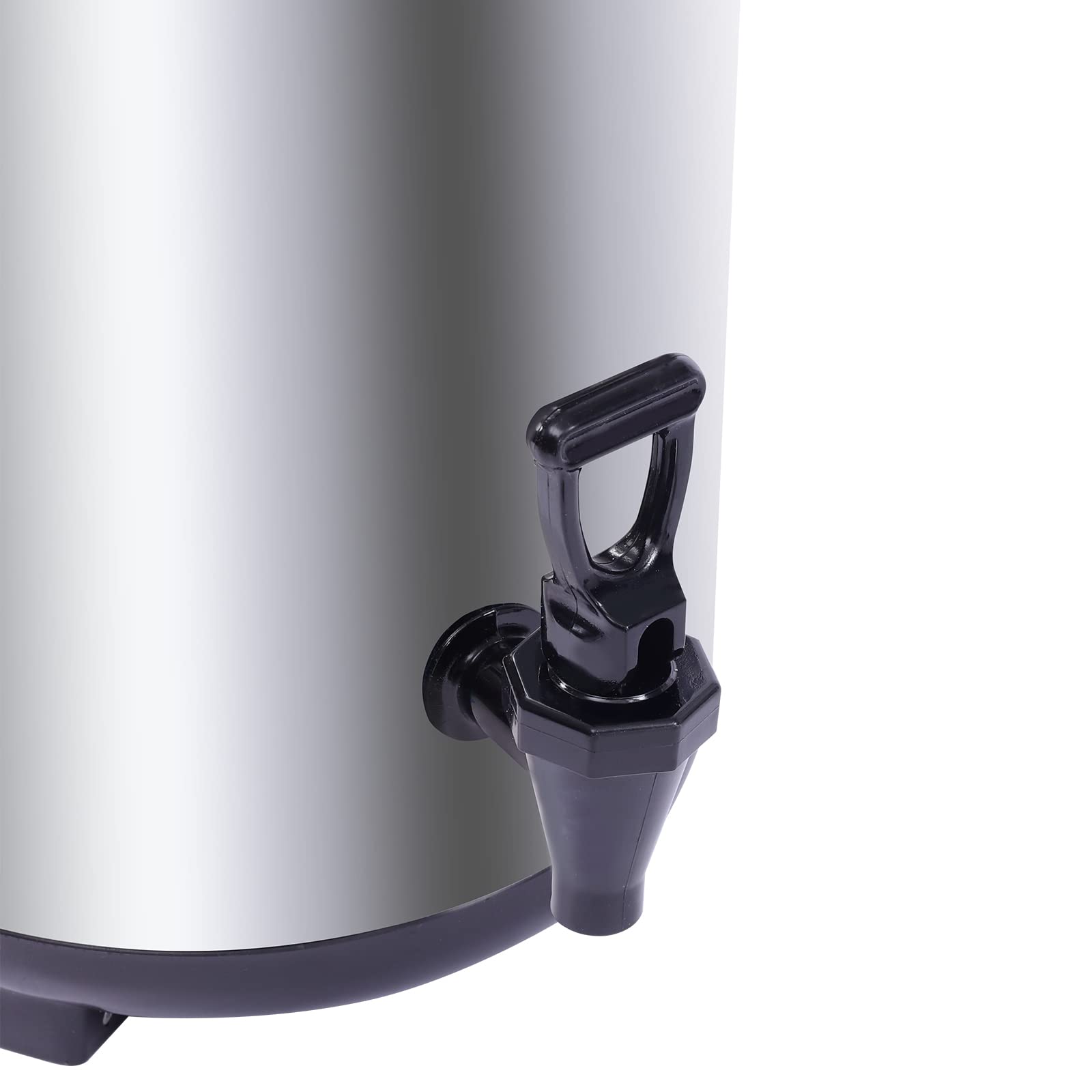 Distributore di bevande isolato in acciaio inossidabile 304 con beccuccio per bevande calde e fredde, ideale per caffè, tè, acqua e feste, capacità 6,3 litri