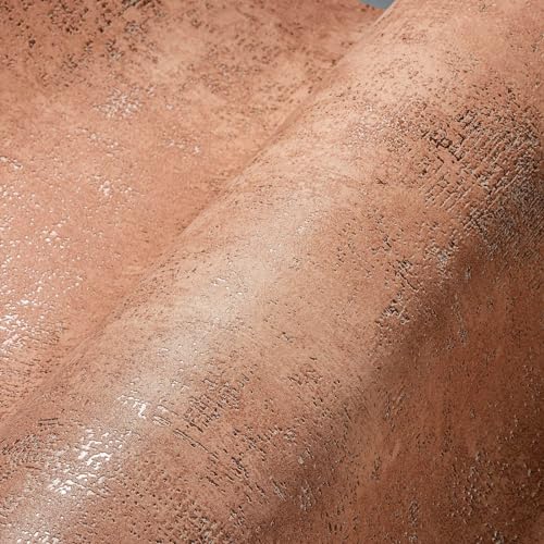 A.S. Création The BOS 388322 Papier peint texturé Orange terre cuite métallisé 10,05 x 0,53 m