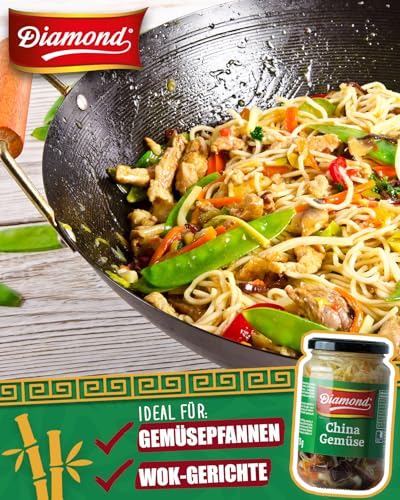 DIAMOND China Gemüse, chinesisches Mischgemüse für asiatische Wok Gerichten - 6 x 330 g