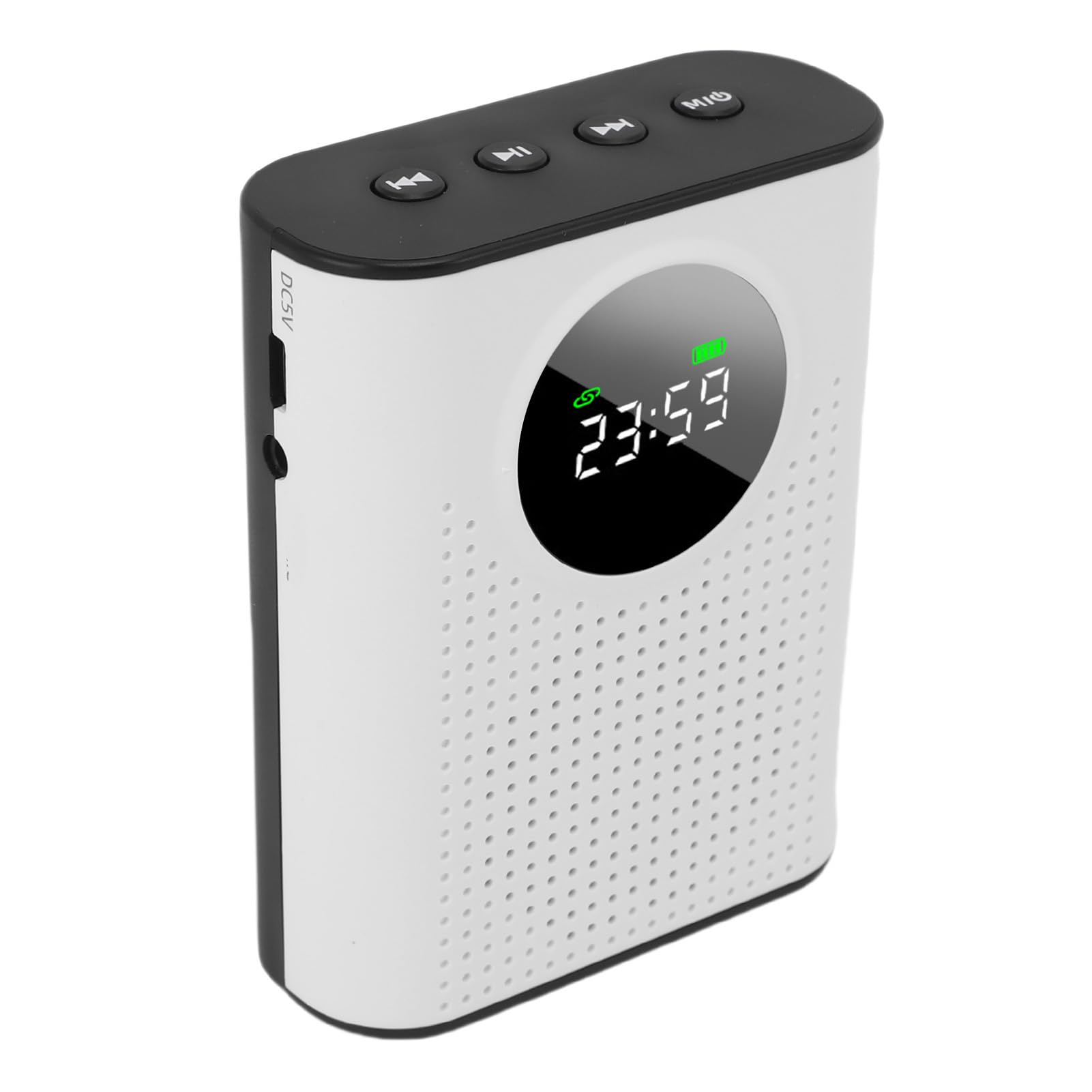 Naroote Amplificador de Voz Micrófono Inalámbrico con Solapa Magnética, Pantalla LED, Altavoz de Micrófono Portátil Recargable para Profesores, Aula, Yoga y Reuniones