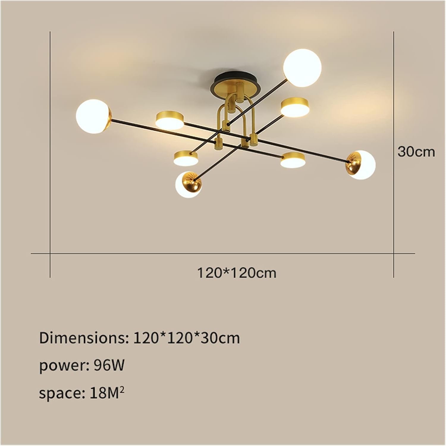 Lustre LED moderne compatible avec salon, salle à manger, cuisine, chambre à coucher, cadre noir et doré, lampe suspendue au plafond,Lampe à Suspension