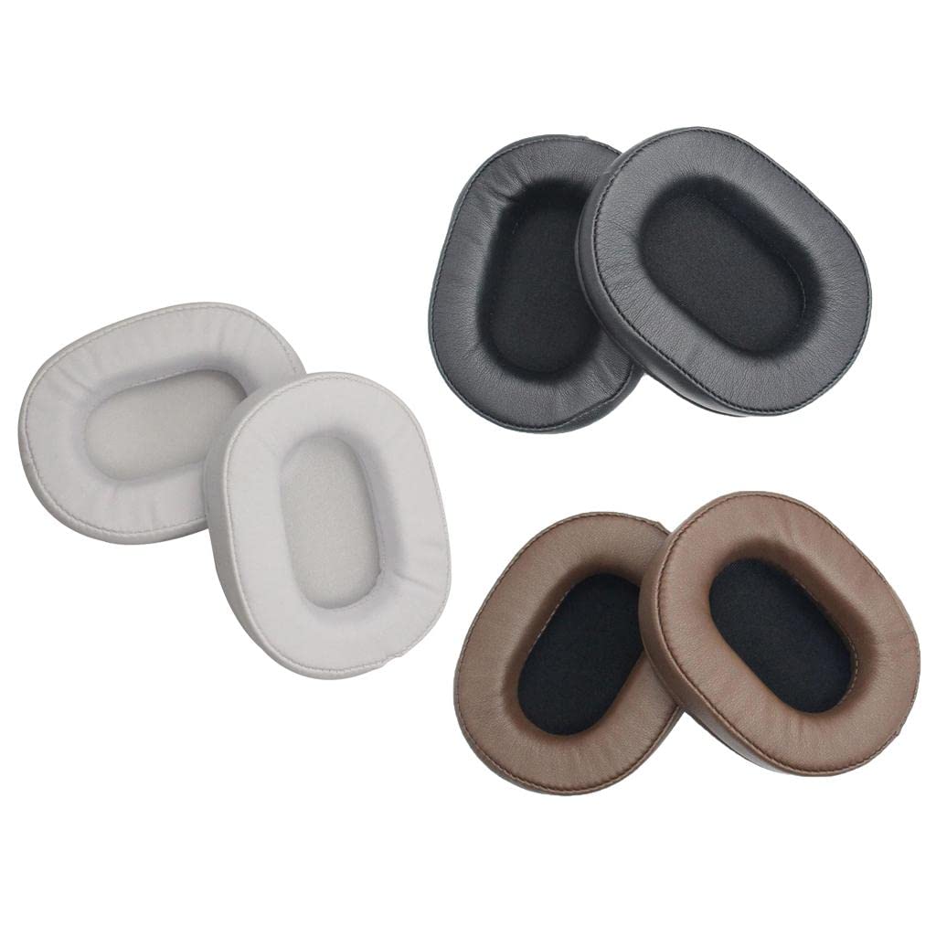 3 Piezas Almohadillas para Auriculares Audio‑Technica SR5BT Cojines de Recambio Fundas de Orejera Cubiertas para Auricular Cuero Sintético con ESP, 2 Piezas