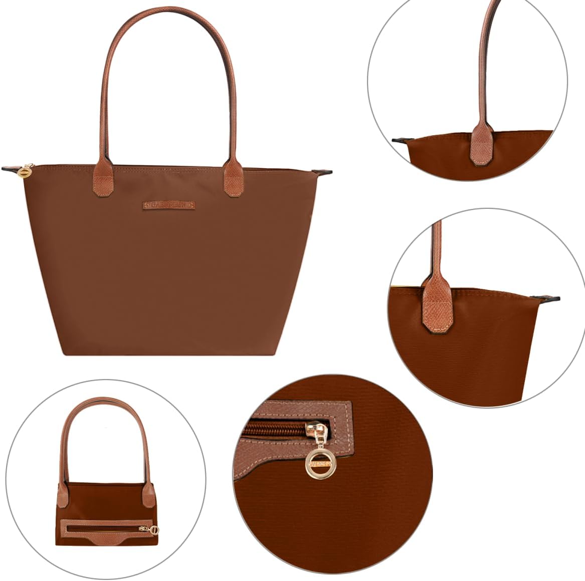 Waterproof Nylon Tote bag for Women Lightweight Designer Handbag with Zipper Stylish and Durable Purse - Image 6