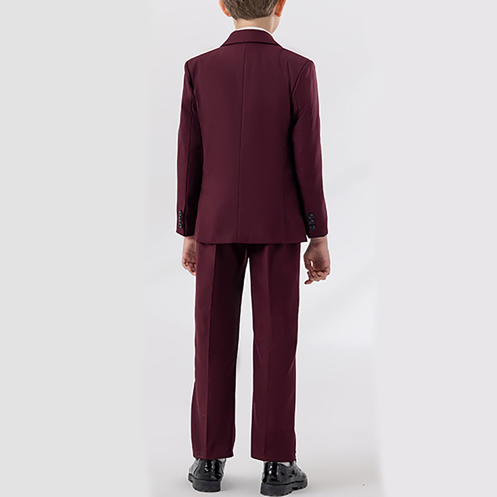 Conjunto De Traje para Niños 5 Piezas Abrigo Elegante Estilo Británico Elegante Pantalones Pajarita Práctica Festivo Fiesta Banquete Conjunto Diseño Clásico Adecuado Bodas Y Ceremonias Importantes