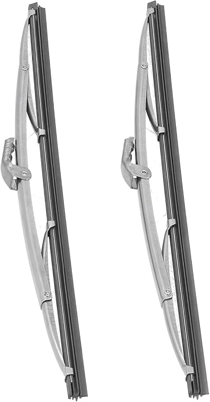 Palhetas do limpador de para-brisa dianteiro Luatoxry em aço inoxidável – 30,48 cm, par