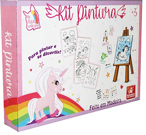 Brinquedo para Colorir Unicórnios Kit com 04 Telas Brincadeira De Criança