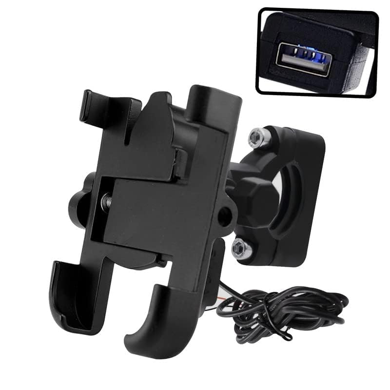 Generic Kaka Kart Motorcycle Mobile Holder with USB Charging - Image 1