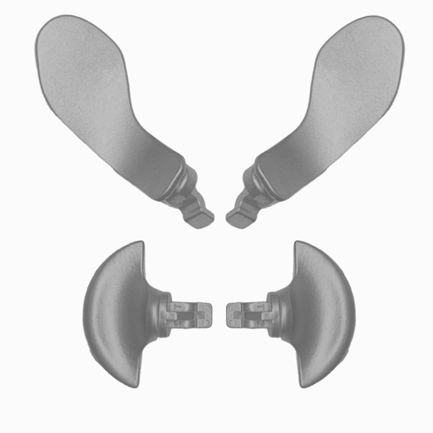 Paletas traseras para DualSense Edge PS5 de metal plateado 7