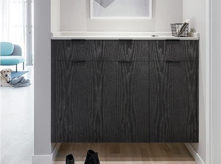 Image of SUNBIRD Matte Marble Wall Paper Granite White /Grey Kitchen Countertop Cabinet Furniture Refurbishment Thick Removable Wallpaper Peel and Stick Vinyl Roll (1 Feet x 10 Feet, Grey Wood)